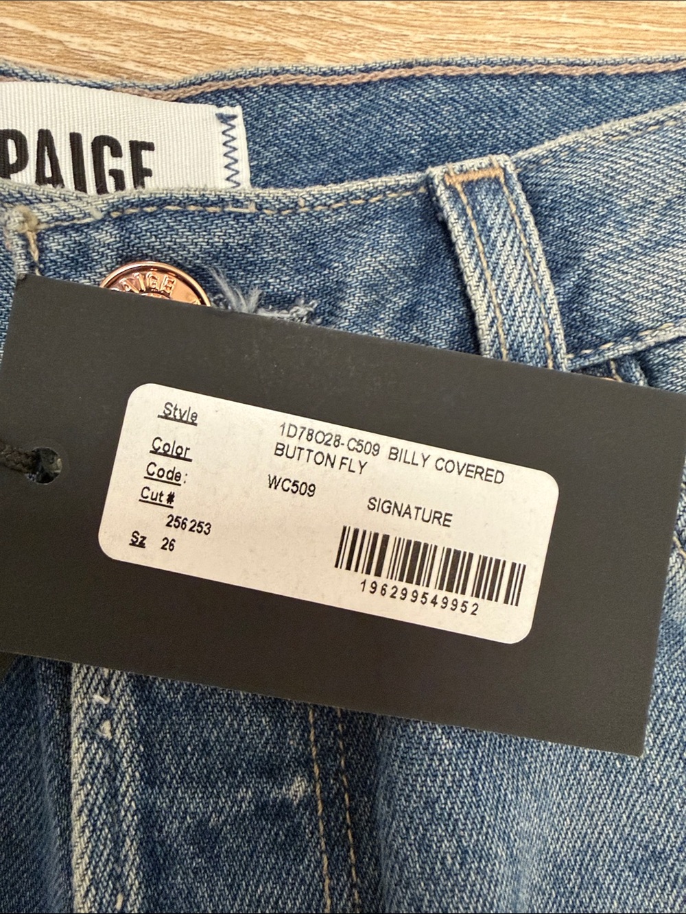 Paige Button Fly Denim - Picture 4 of 5